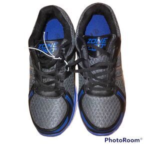 Zone Pro Sz 13 Boys Black Blue Sneakers